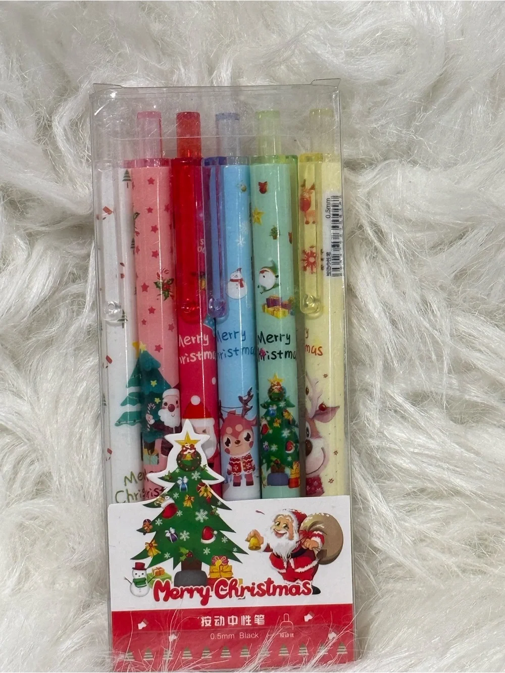 6 Pcs Gel Ink Pens Retractable Pens Cute Pen 0.5mm Black Ink Pen Writing Pens...